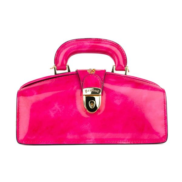 Embassy London Gazelle - Pink - Top handle bag with key lock in pink smooth genuine leather