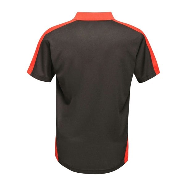 Regatta Mens Contrast Coolweave Polo Shirt - Black/Classic Red