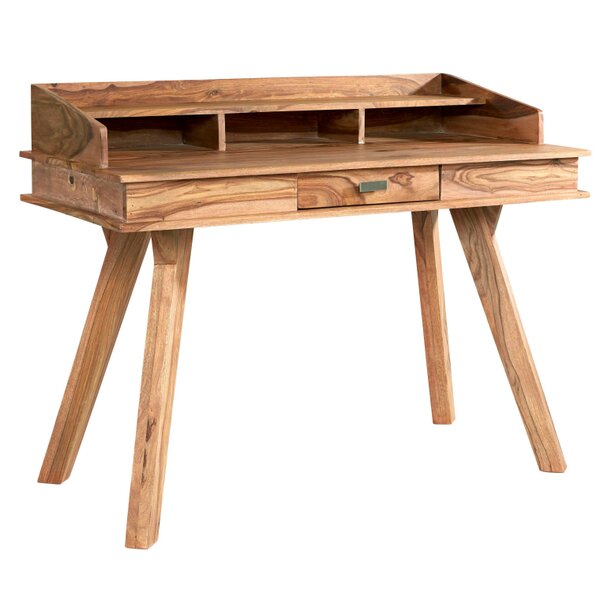Wyld Haus New York Sheesham Wood Study Desk 1 Drawer 1 Top Shelf