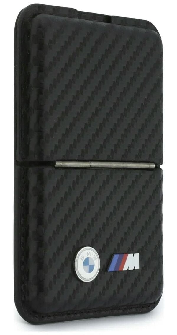 BMW M Carbon Metal Logo Magnetic Card Holder with Stand Black - BMOWMCS26PCILK