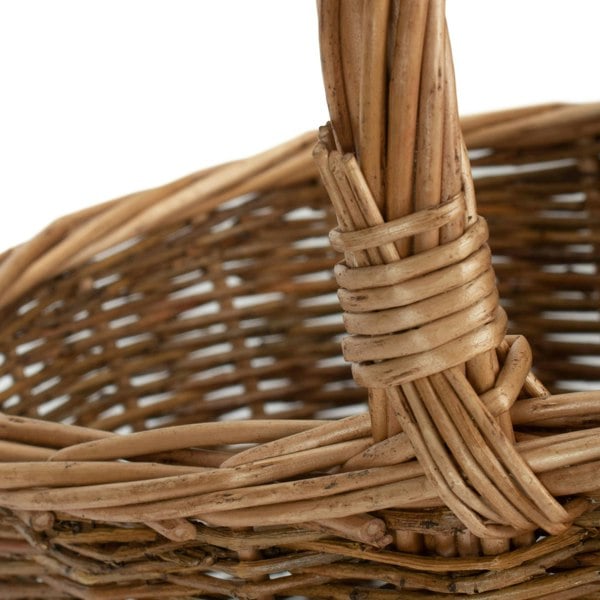 Country Oval Wicker Shopping Basket