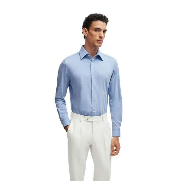 Boss Mens L-Hays Kent Collar Shirt - Blue