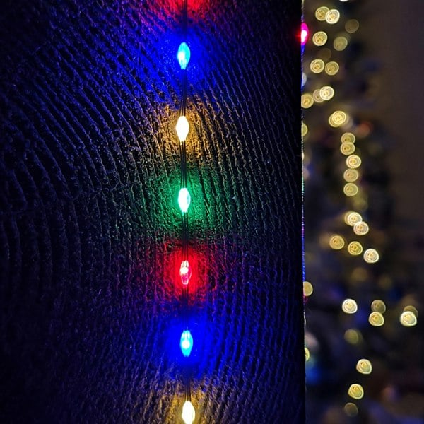 Samuel Alexander 6.4m Compact MicroBrights Christmas Lights with 400 LEDs in Multi-coloured