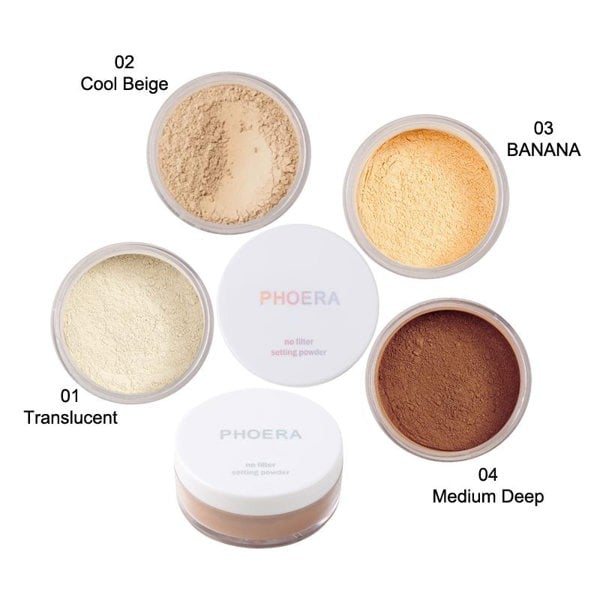 Phoera Loose Makeup Setting Matte Face Powder - Long Lasting Foundation Fixer & Blender