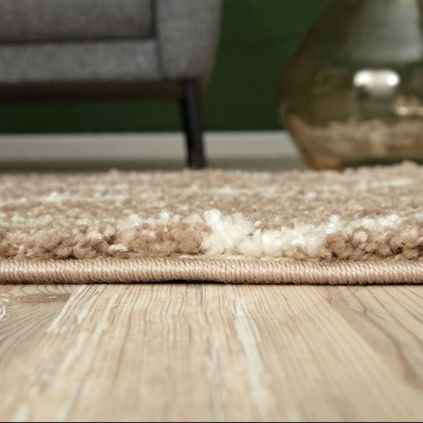 Moroccan Design Thick Shaggy Area Rugs Beige