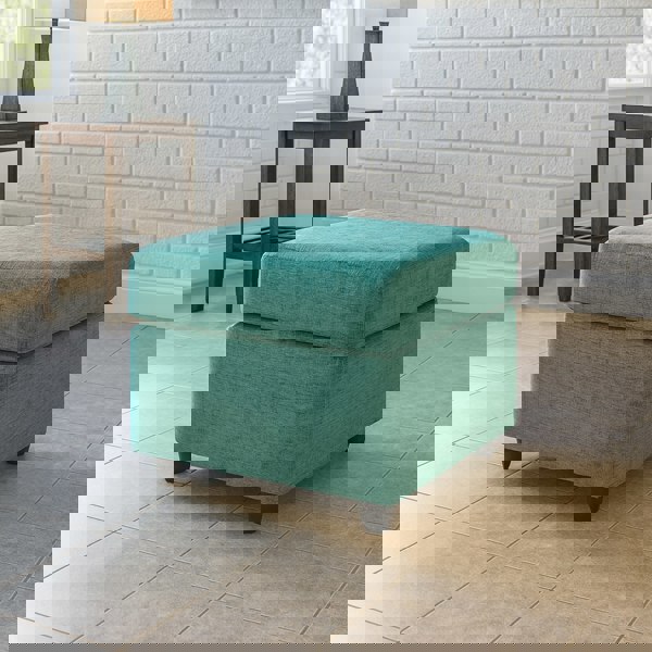 Furnishings For Less Monaco Chenille Fabric Footstool