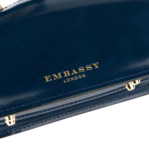 Embassy London Gazelle Mini - Navy - Women’s mini leather top handle & crossbody bag