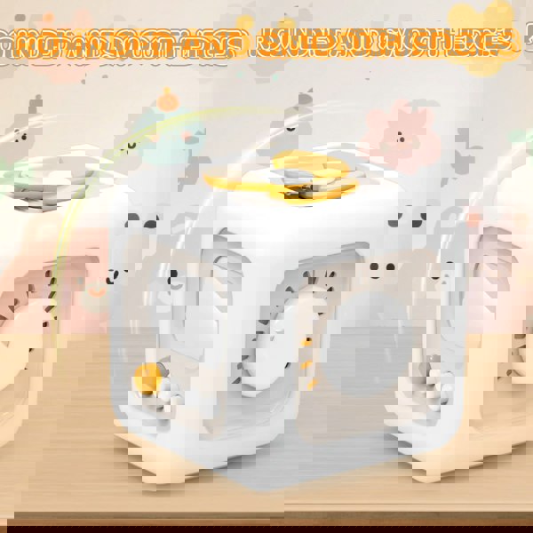 deAO Toys 6-in-1 Activity Cube Toy-Montessori Sensory Learning Cube