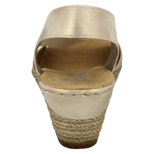 Rieker Ladies Rieker Wedge Heeled Sandals 624H6