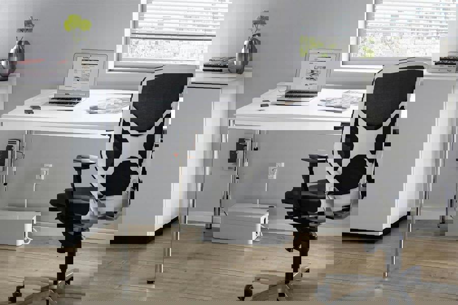 Durable CAVOLINE Cable Management Box Organiser Wire Tidy | Large | Grey