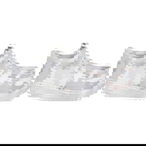 HEYDUDE Wally Washed Camo Shoes - Greyscale Desert Camo