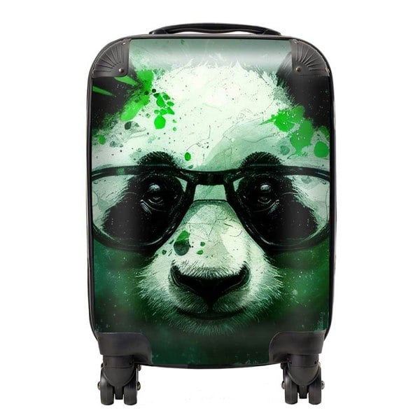 Warren Reed Panda With Glasses, Green Splashart Suitcase