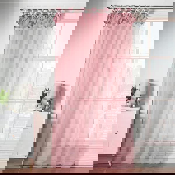 Luxury Living Linen Look Voile Tab Top Curtain Pair