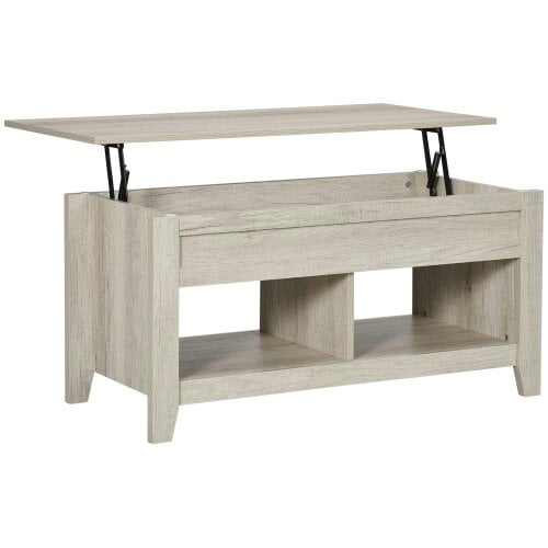 Wyld Haus Tonodo Wooden Oak Effect Lift Top Coffee Table With Storage and Bottom Shelf