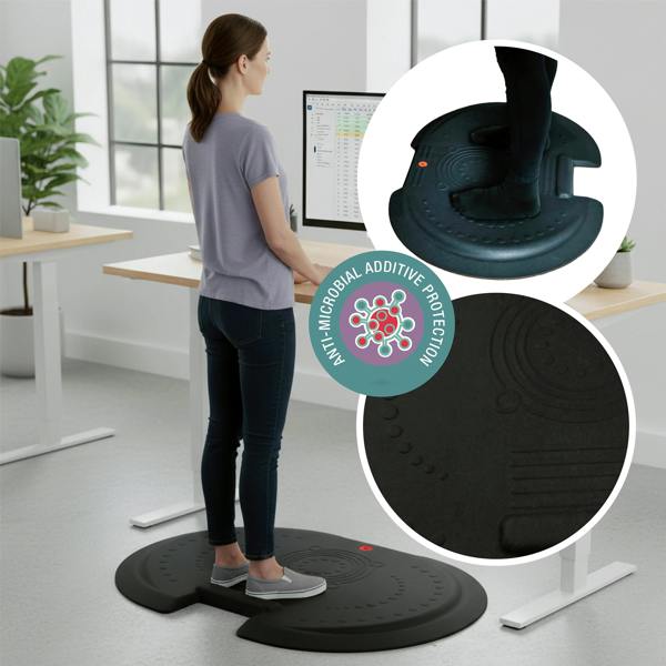 Floortex AFS-TEX® 5000X Black Active Anti-Fatigue Mat - 66 x 90cm