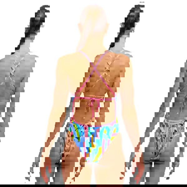 Funkita Pillared Tie Me Tight Swimsuit - Blue/Pink