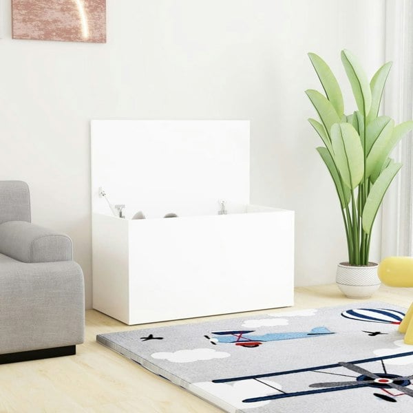 Berkfield Storage Chest White 84x42x46 cm Engineered Wood