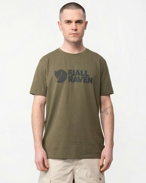 Fjallraven Logo Mens T-Shirt - Laurel Green 625