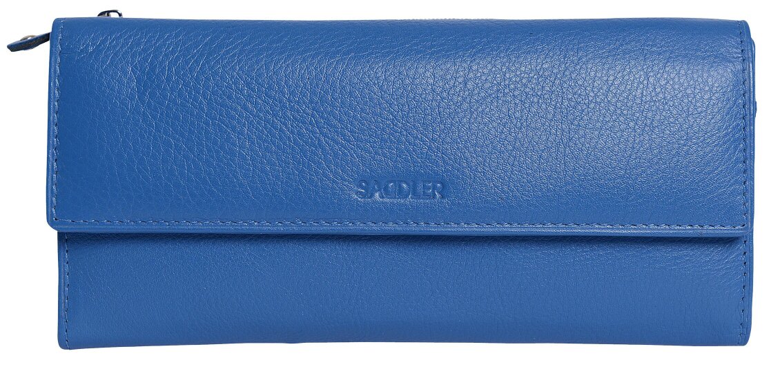 SADDLER CLAIRE Long Leather Trifold Purse - 18 Card Slots, Dual Zip Pockets, and Note Sections - RFID Protected
