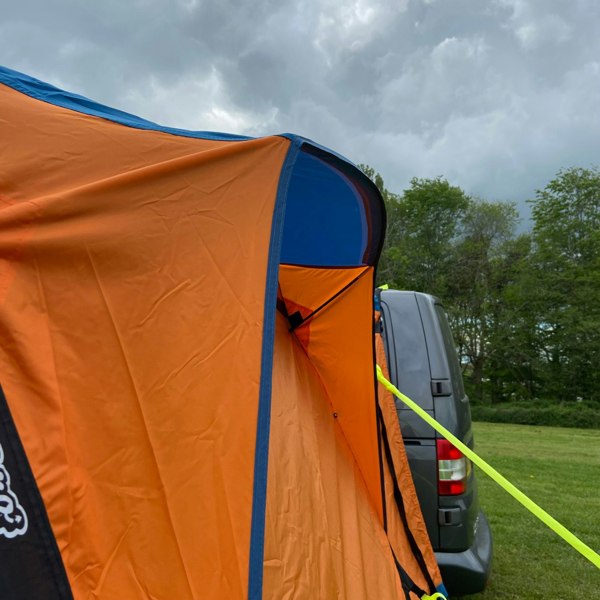 Peak canopy on a Loopo Breeze® v2 Inflatable Campervan Awning OLPRO imageset:Orange