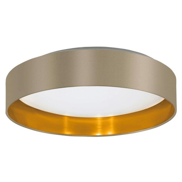 EGLO Maserlo 2 LED Cappuccino Fabric Ceiling Light