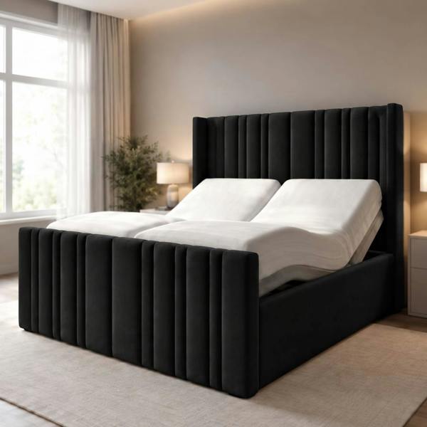 Paradise Beds Rest Line Pannel Electric Adjustable bed With Memory Mattress