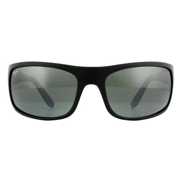Maui Jim Sunglasses Peahi 202-35UTD Matte Black Neutral Grey Polarized