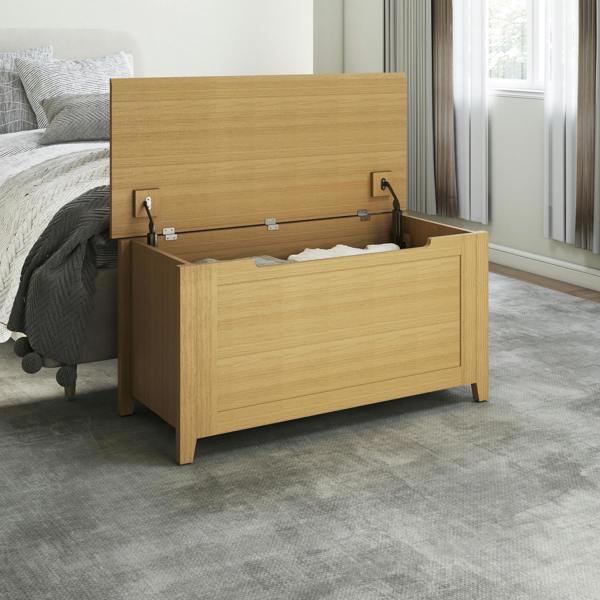 Core Products Henley Bedroom Storage Trunk Chest, Oak-Effect