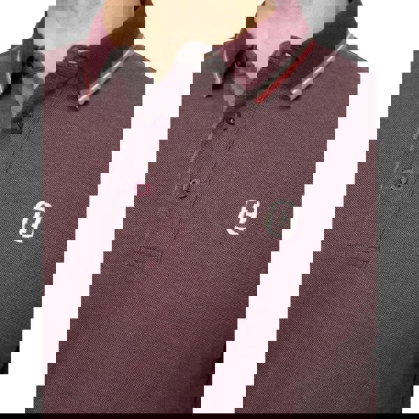 Crosshatch Mens Mettormoore Polo Shirt - Raisin Purple - 