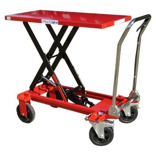 LiftMate Mobile Scissor Table for Rough Terrain, 200kg Capacity, Platform Trolley Cart