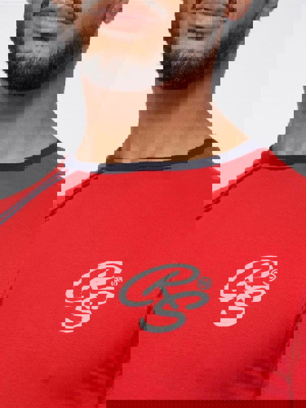 Crosshatch Hamlax T-Shirt/Shorts Set Red/Navy
