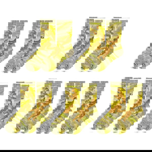 Anyfootwear 5 Pairs Size 5-9 Fashion Long Sock Cartoon Personalized Creative Women Print  For Men Woman Foot Cold Winter Warm Comfortable Accessories