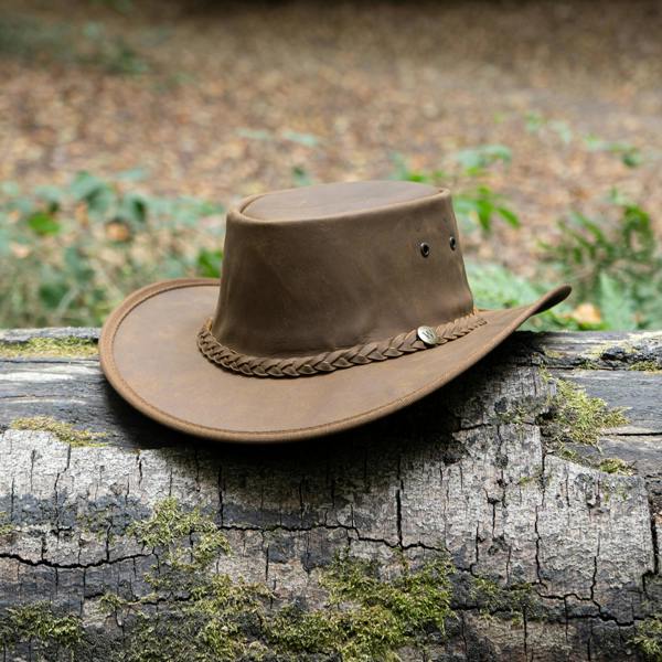 Wombat Leather The Drifter Crazy Horse leather Hat