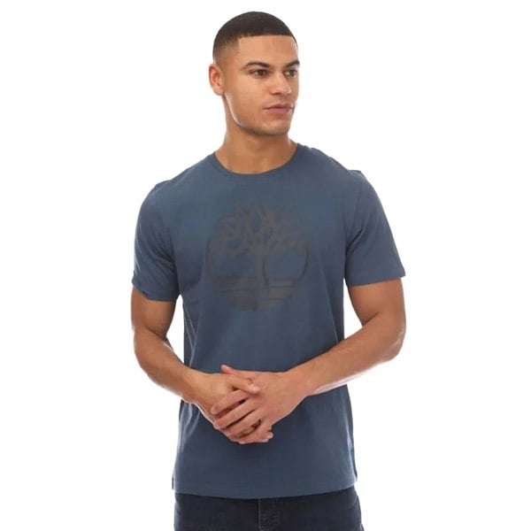 Timberland Mens Kennebec River Tree Logo T-Shirt - Denim