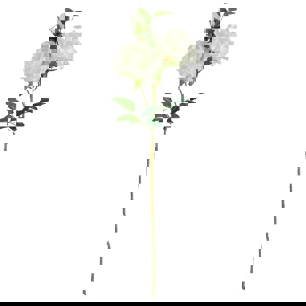 Leaf Pack of 6 x 80cm Artificial White Rose Stem - 18 flowers