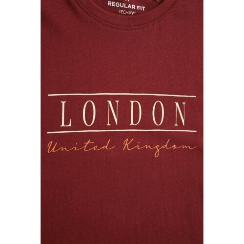 Mountain Warehouse Mens London Short Sleeved T-Shirt - Burgundy