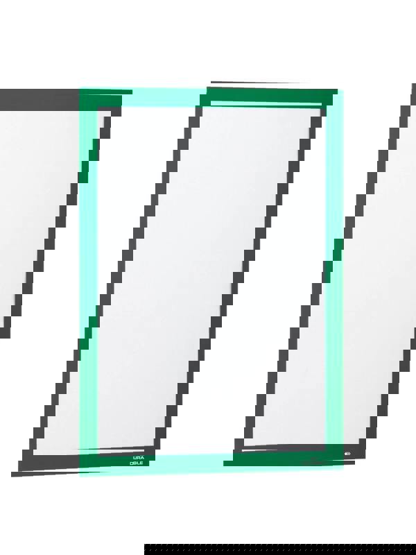 Durable DURAFRAME Self Adhesive Magnetic Signage Frame | 2 Pack | A4 Green