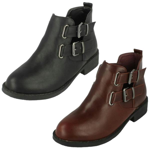 Spot On Girls Spot On Ankle Boots With Buckle Detail