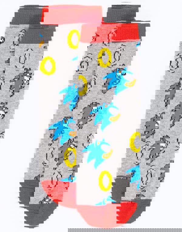 Sonic the Hedgehog Boys Blue Sonic & Knuckles Calf Socks Set of 5