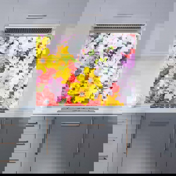 Warren Reed - Designer Spring Flowers Kitchen Splashback