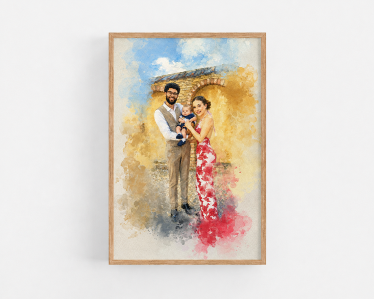 Personalised Watercolour Portrait - Family or Couple