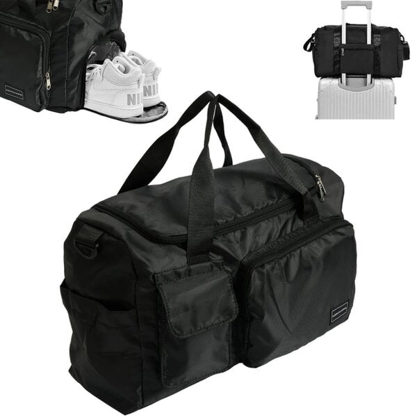 Sports Bag - Spacious Main Compartment 48cm x 27cm x 20cm, 18-25L Capacity, Extra Storage Areas, Compact Cabin-Sized for Travel