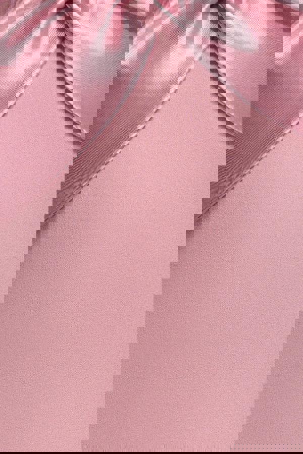 Twist Knot Satin & Scuba Bardot Maxi Dress - Blush Pink DR4575