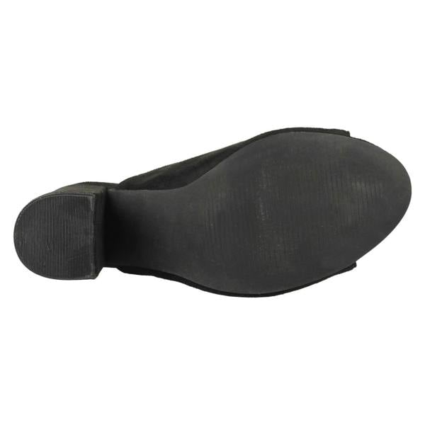Spot On Ladies Spot On High Chunky Heel Mules