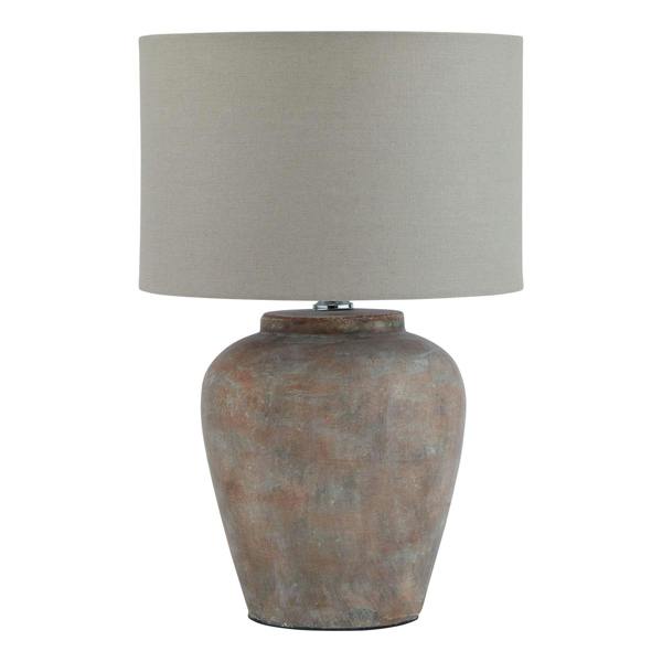 Hill Interiors Siena Table Lamp (UK Plug) - Grey/Brown - 