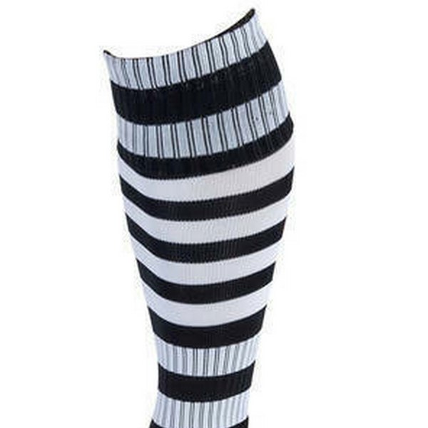 Precision Unisex Adult Pro Hooped Football Socks - Black/White