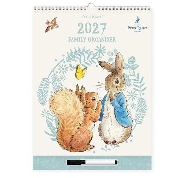 Peter Rabbit Illustrated A3 Family Organiser 2027, Family Planners, Month To View, History & Literature, Gift