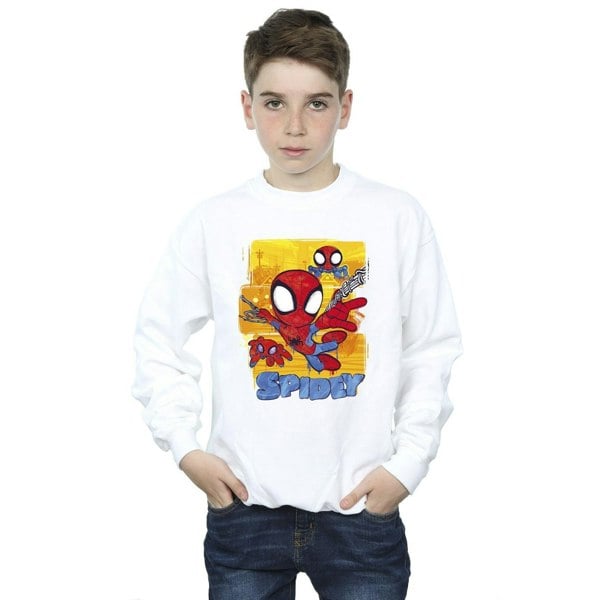 Marvel Boys Spidey And His Amazing Friends Flying Sweatshirt - White