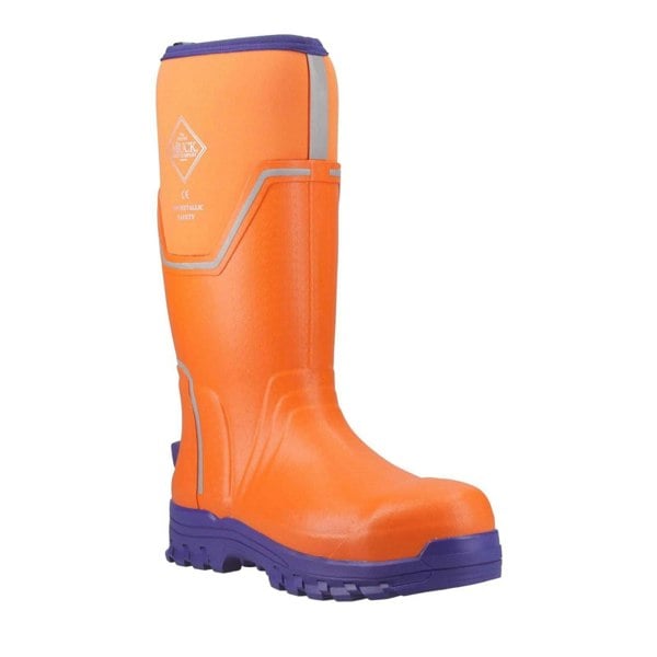 Muck Boots Grit S5 Rubber Men's Orange/Blue Wellington Boots