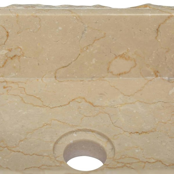 Berkfield Sink Cream 30x30x13 cm Marble